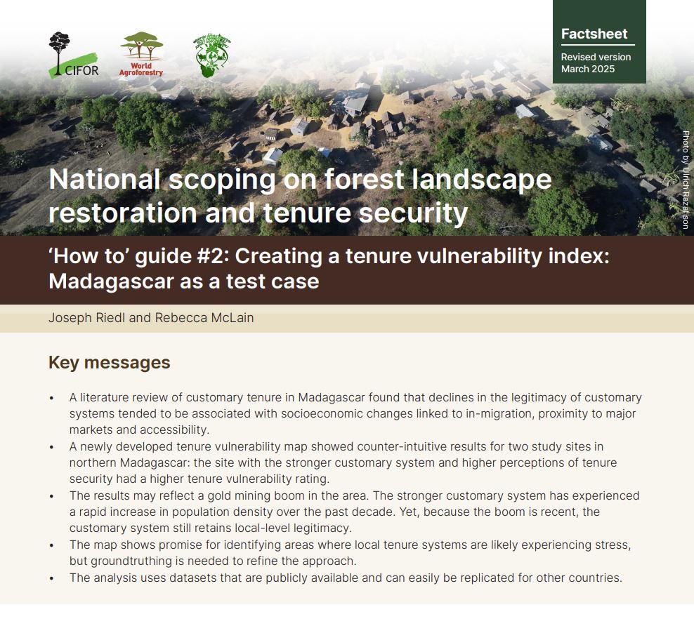 Madagascar Land Tenure Vulnerability Analysis